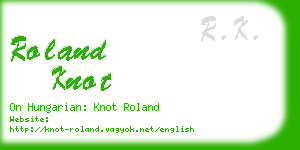 roland knot business card